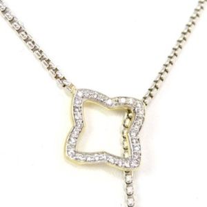 David Yurman Diamond Quatrefoil Necklace